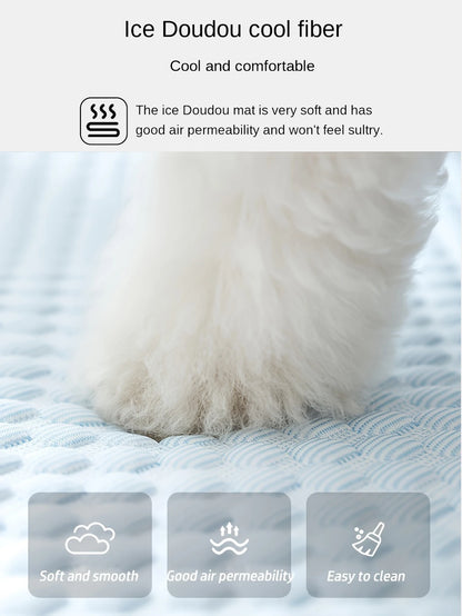 Summer Cooling Mat Sleeping Pad Pet Bed Mats Breathable and Absorbent Suitable for Small and Medium-Sized Cats and Dogs