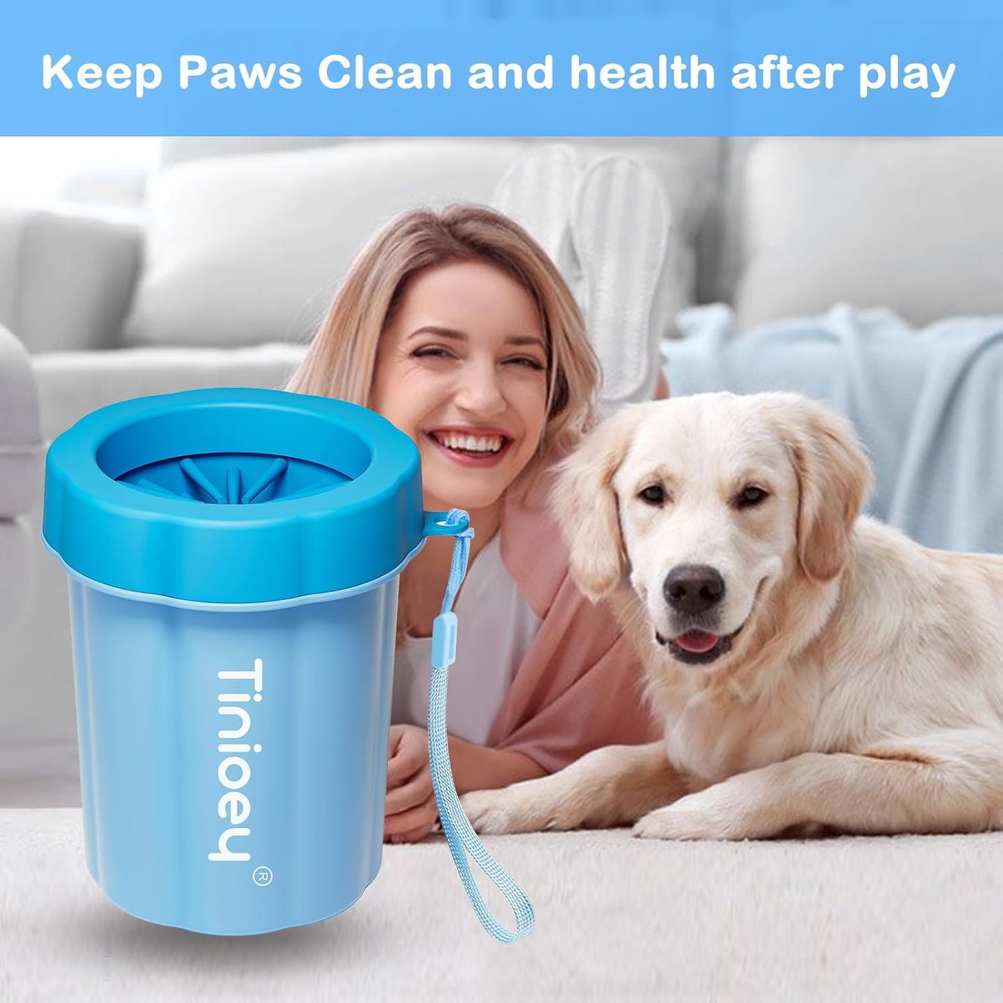 Dog Paw Cleaner for Dogs, Dog Paw Washer, Pet Paw Cleaner Muddy Paws Cleaner, Dog Foot Cleaner (With 3 Absorbent Towels), Dog Walking Accessories Dog Gifts